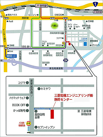 静岡センター/クリックで別画面拡大地図