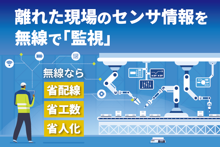 離れた現場のセンサ情報を無縁で「監視」