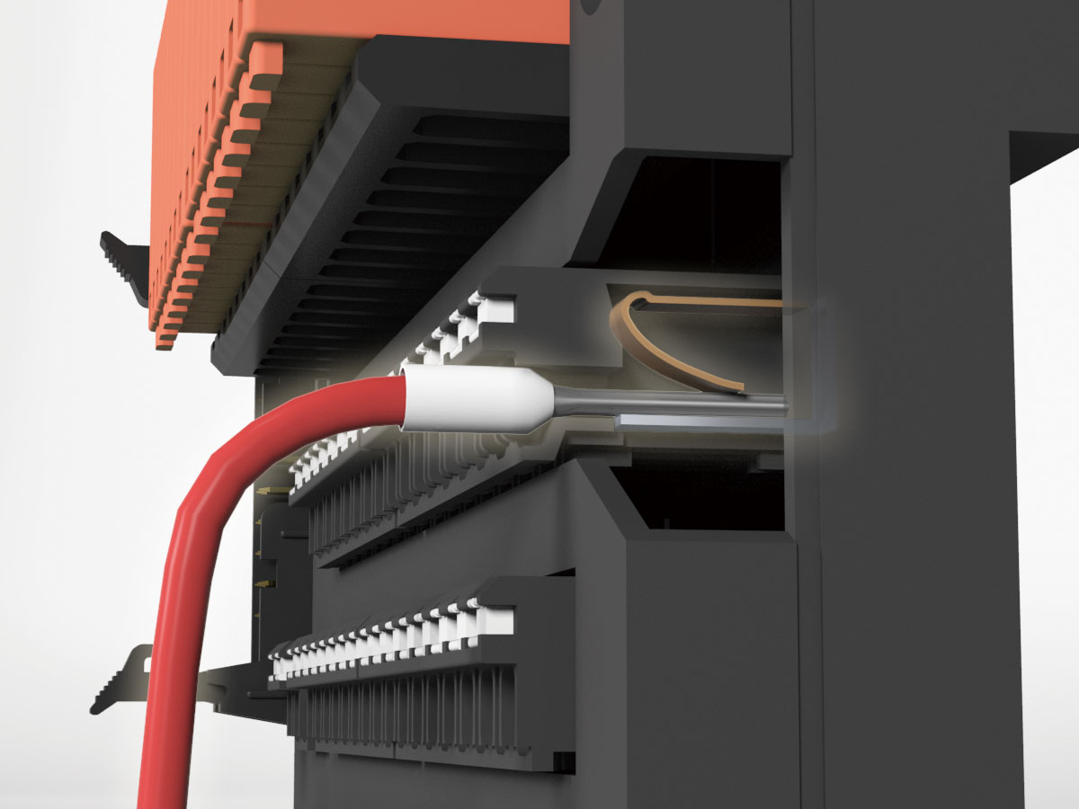 スプリング端子台（プッシュイン端子台） イメージ