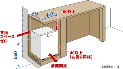 40L家具への収納設置例