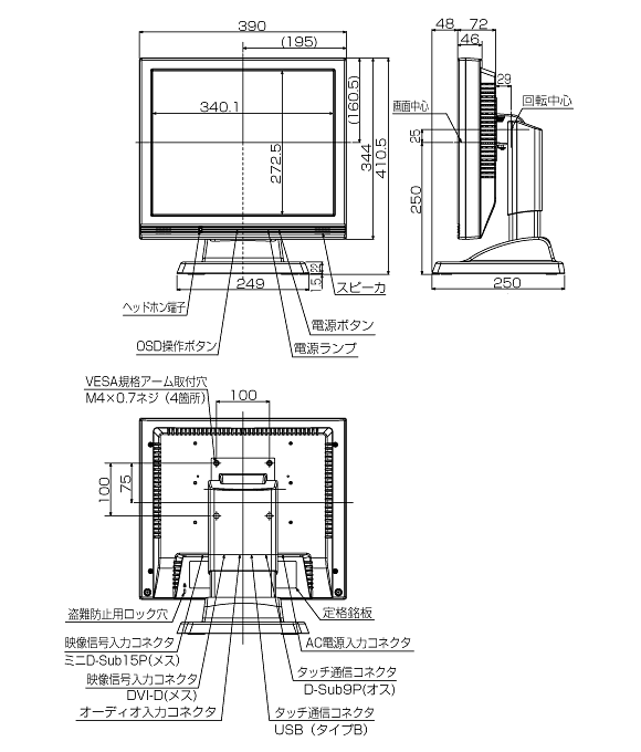 激安特価 I-O DATA 抵抗膜方式タッチパネル付17型液晶ディスプレイ LCD-AD172F2-T